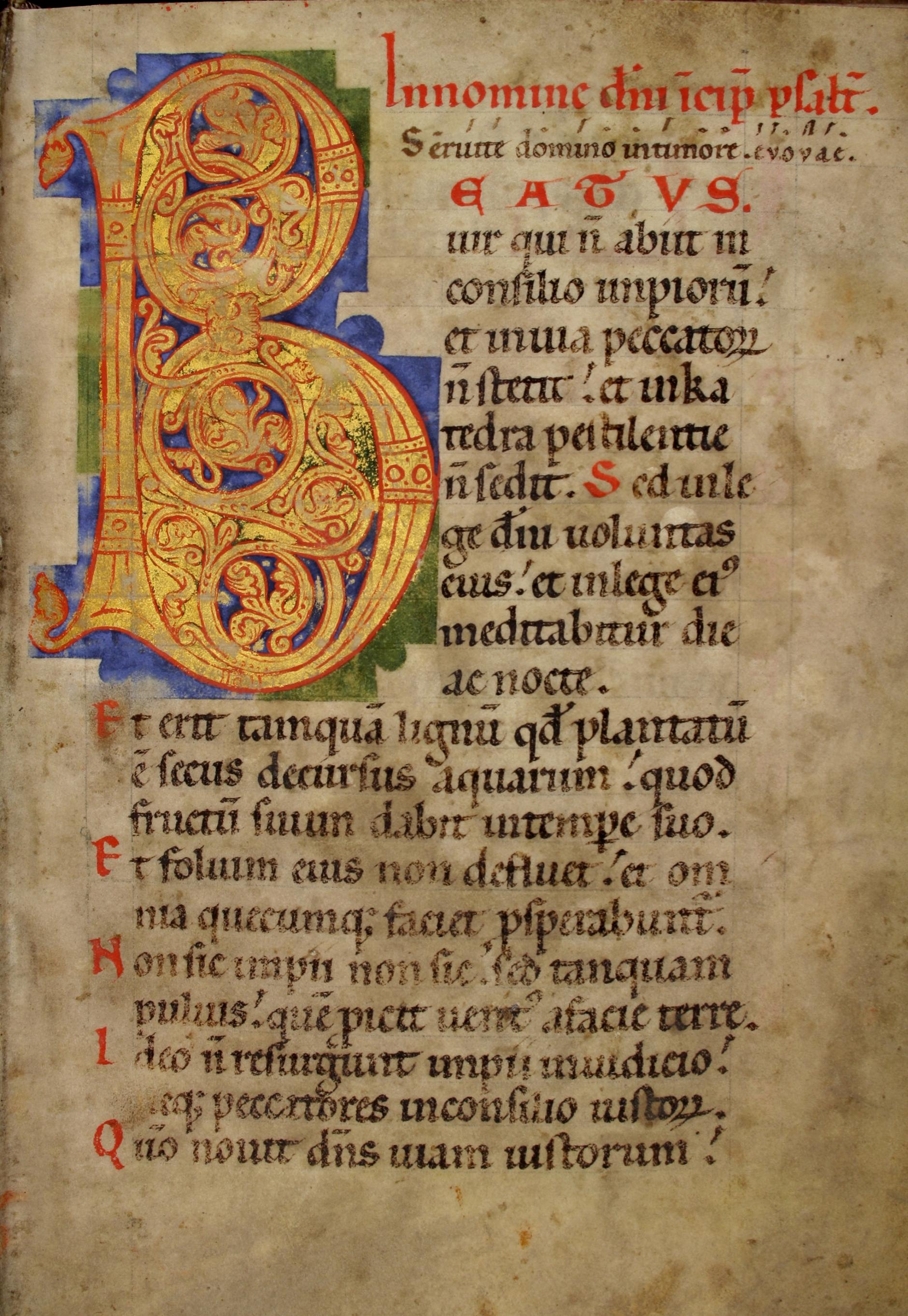 Psalterium - Mainz, St. Peter: Beatus vir (c) Martinus-Bibliothek