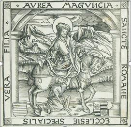 heiliger Martin auf dem Titelblatt eines Missale Moguntinum (c) Martinus-Bibliothek
