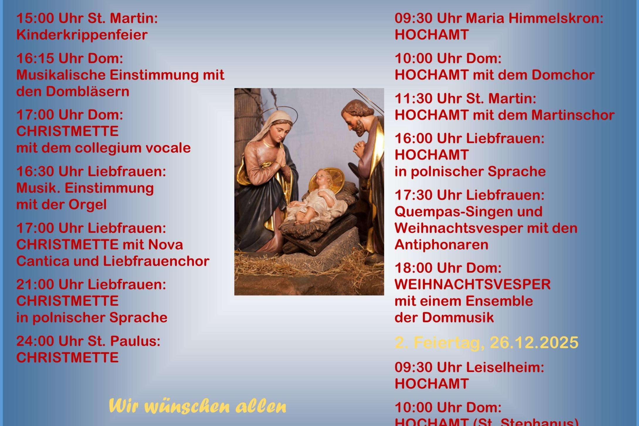 Christmetten in der Innenstadt