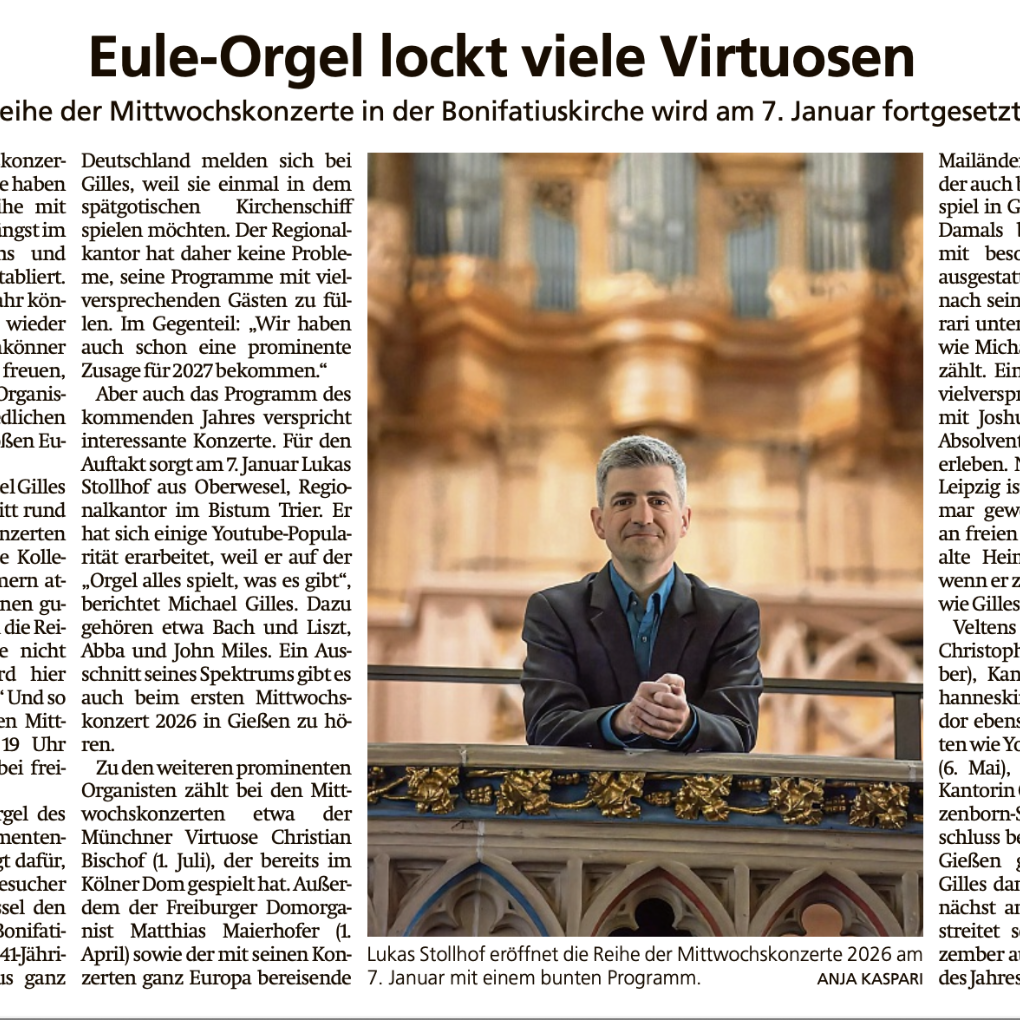 Gießener Anzeiger vom 27.12.2025