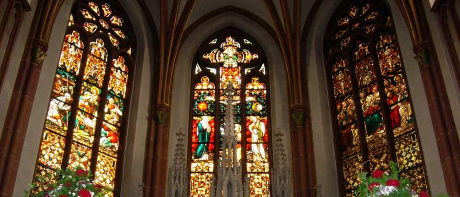 Apsisfenster Pfarrkirche Sankt Pankratius Bürgel Apsisfenster Pfarrkirche Sankt Pankratius Bürgel