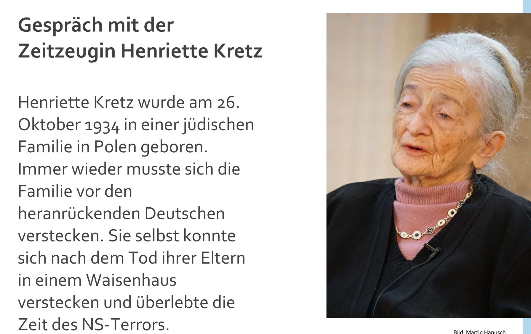 Zeitzeugin Henriette Kretz (c) Bistum Mainz