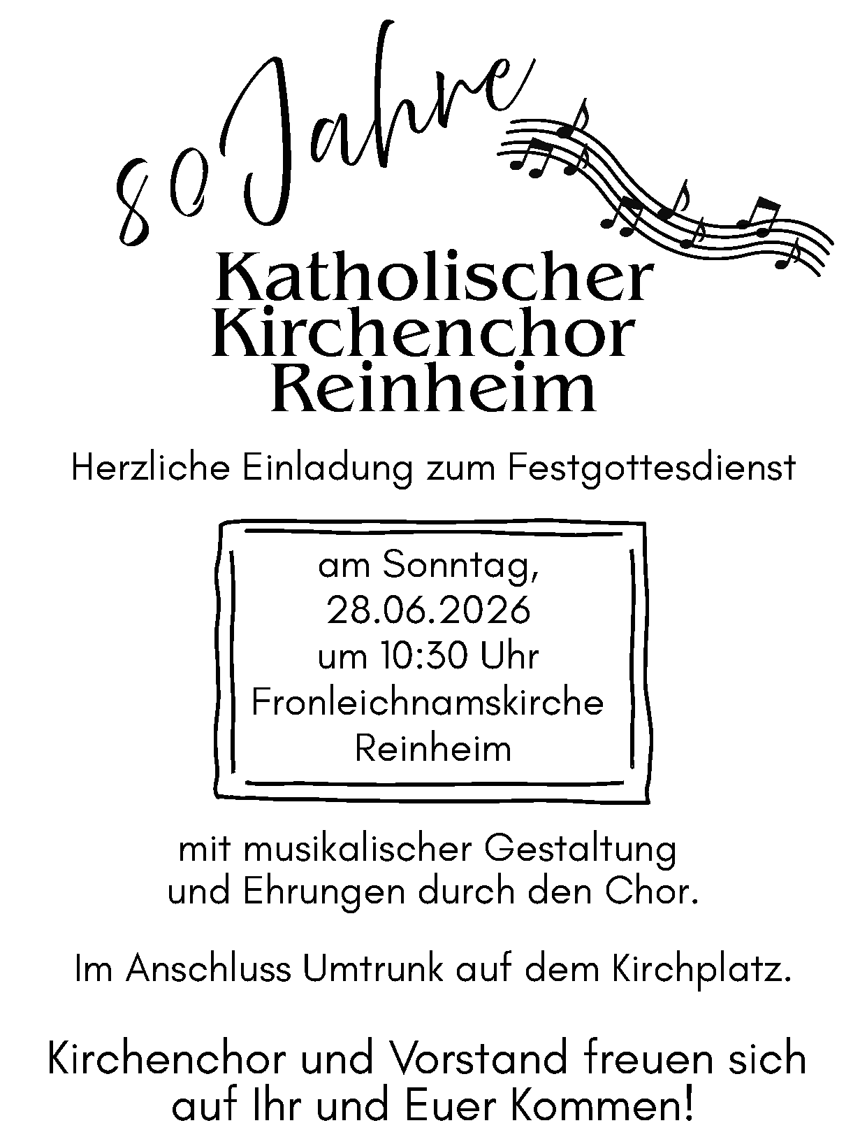 80 Jahre Katholischer Kirchenchor Reinheim