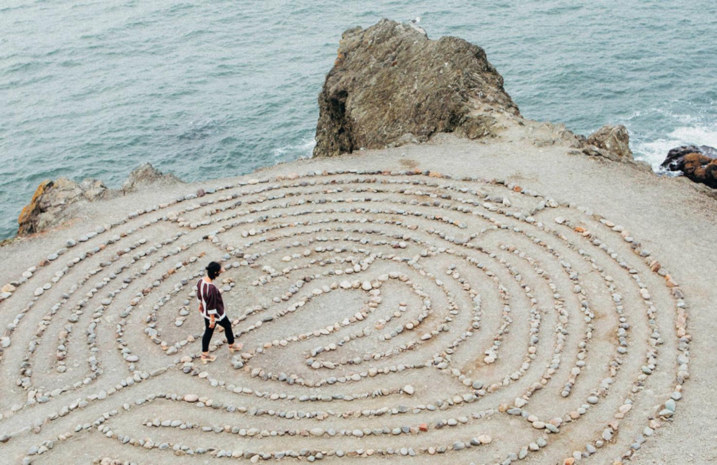 Strand Labyrinth (c) Lizenzfrei