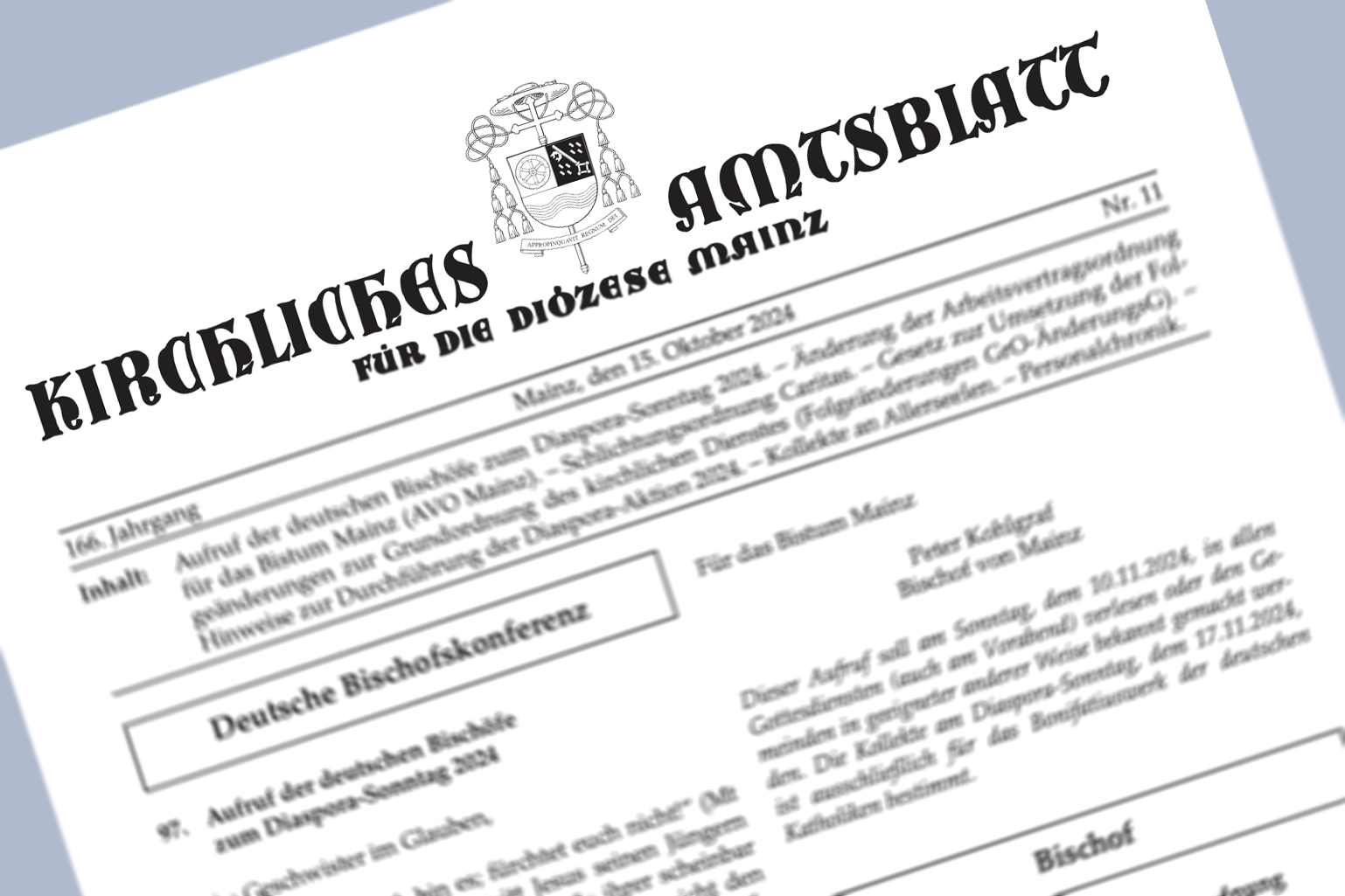 Amtsblatt des Bistums Mainz (c) Bistum Mainz Amtsblatt des Bistums Mainz