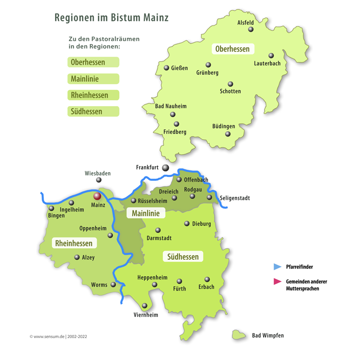 Gesamtkarte Bistum Mainz