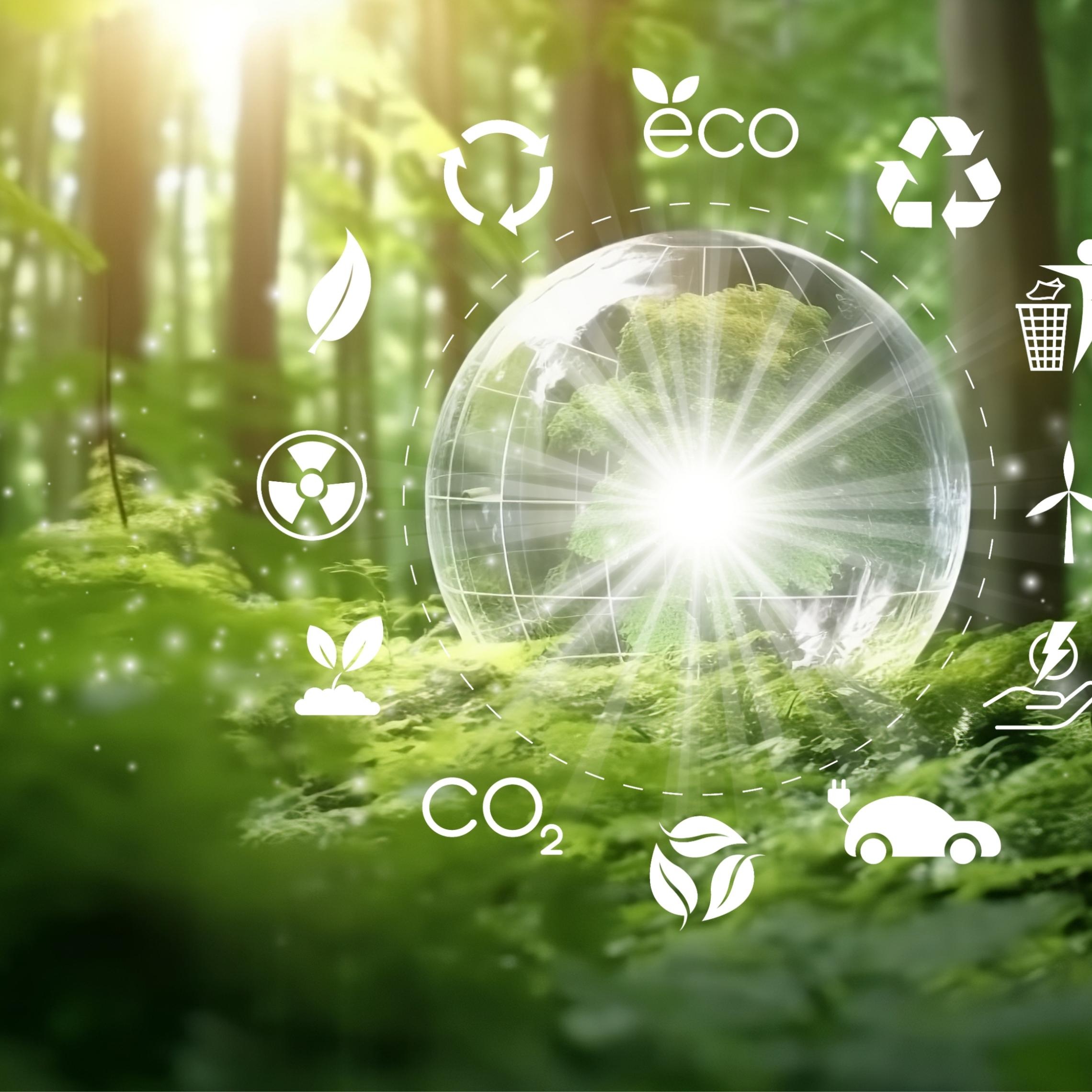 Glass globe in green forest (c) moon|stock.adobe.com Glass globe in green forest