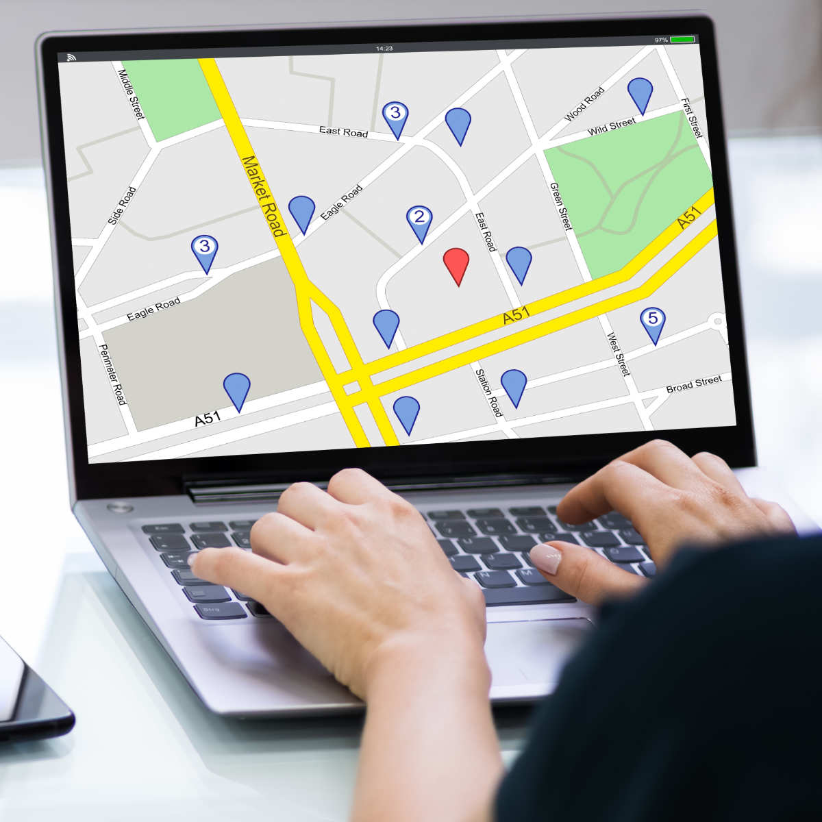 Online Kartenansicht (c) Andrey Popov | stock.adobe.com Online Kartenansicht